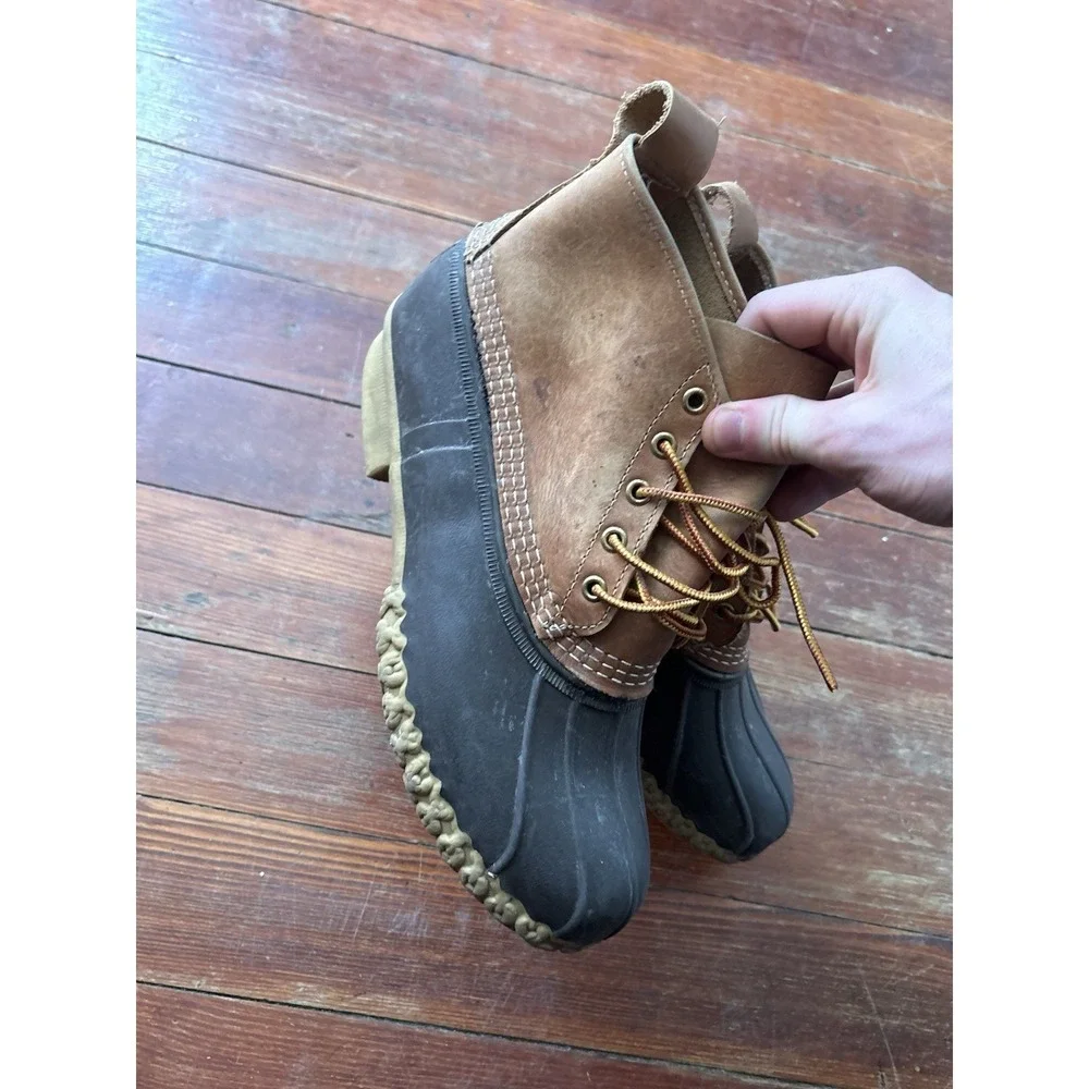 L.L. Bean Men's Size 10 M Bean Duck Boots Maine Leather Made In USA